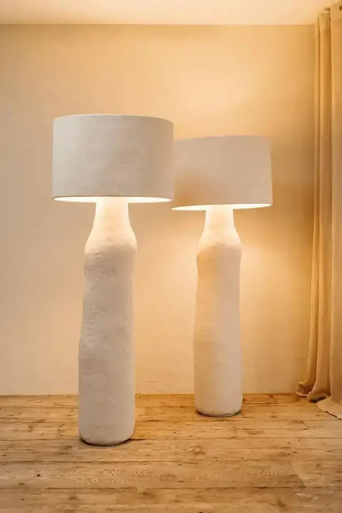 Floor Lamp for Living Room | Minimalist Resin Light for Modern Interiors - Lamps
