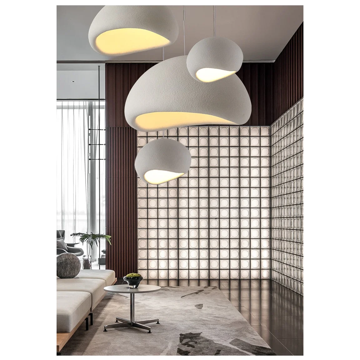 Ceramic Pendant Lamp | Modern Sculptural Led Light for Dining & Living Rooms