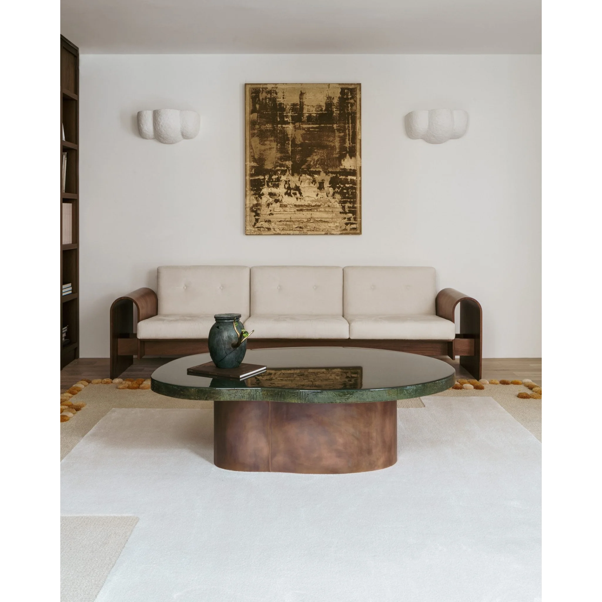 Wabi Sabi Plaster Wall Sconce – Sculptural Light for Hallway & Bedroom