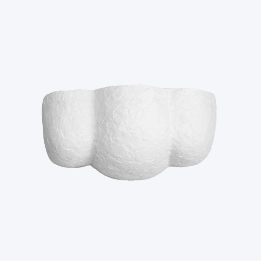 Wabi-sabi Plaster Wall Sconce – Sculptural Light for Hallway & Bedroom - Sconces
