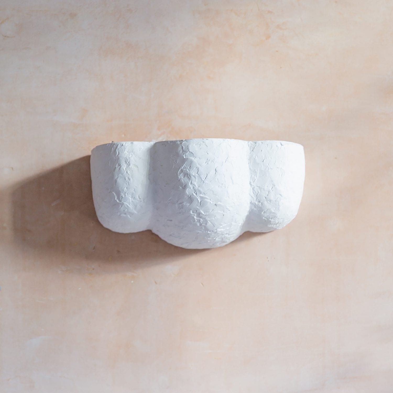 Wabi-sabi Plaster Wall Sconce – Sculptural Light for Hallway & Bedroom - Sconces