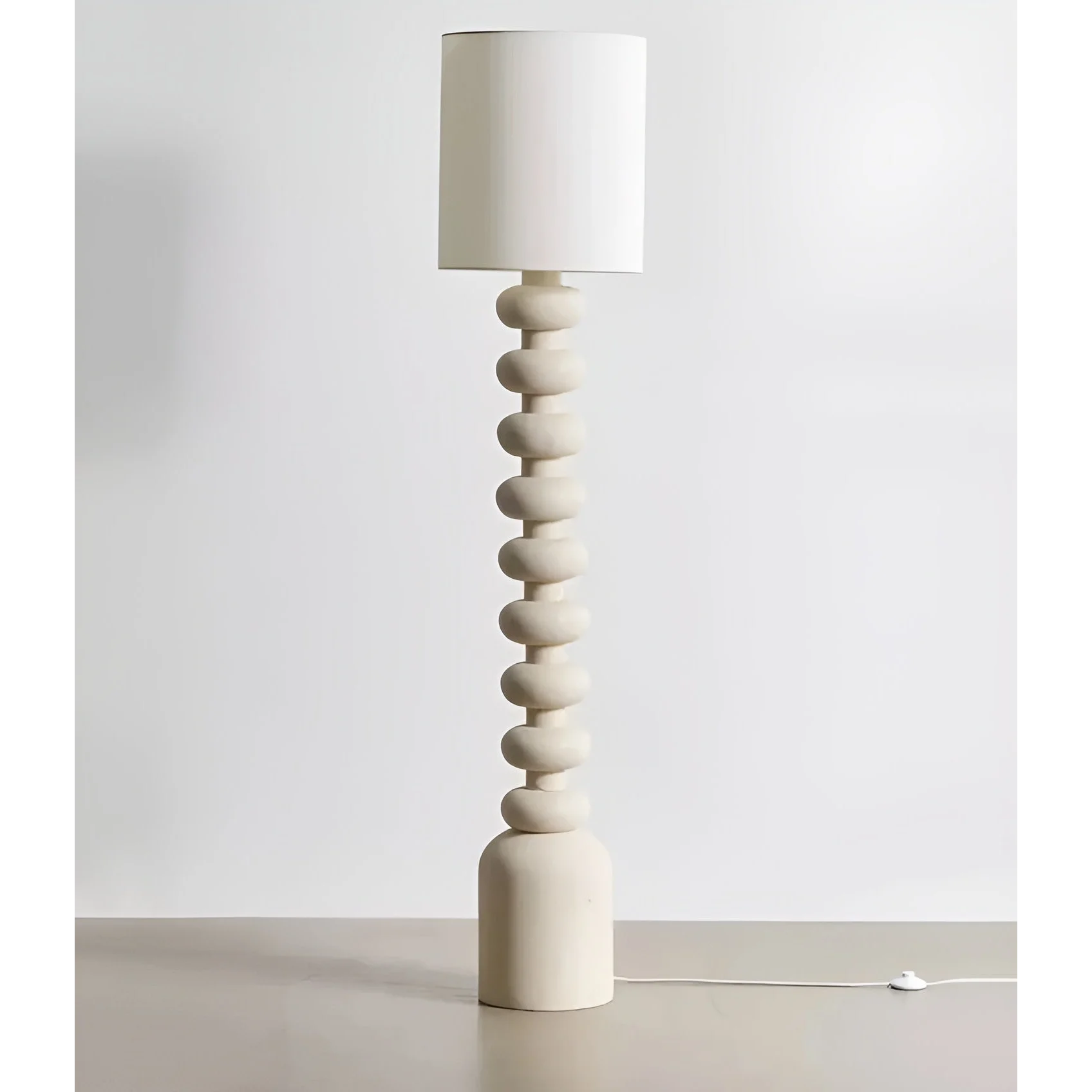 Stacked Sculptural Resin Floor Lamp | Dimmable Modern Accent Light