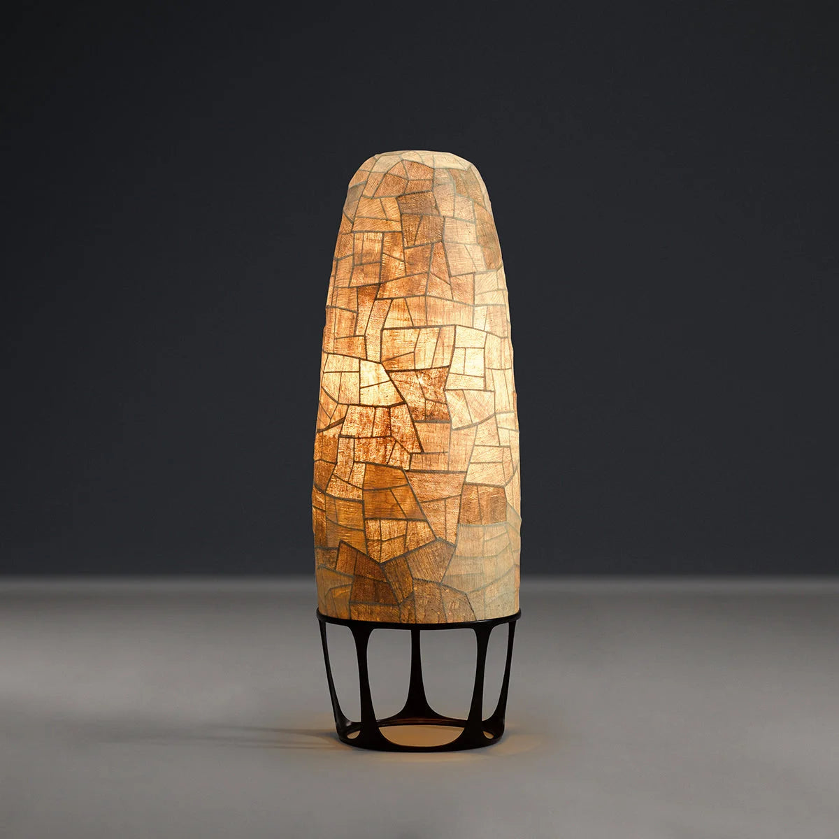 Appia wabi-sabi sculptural floor lamp full view