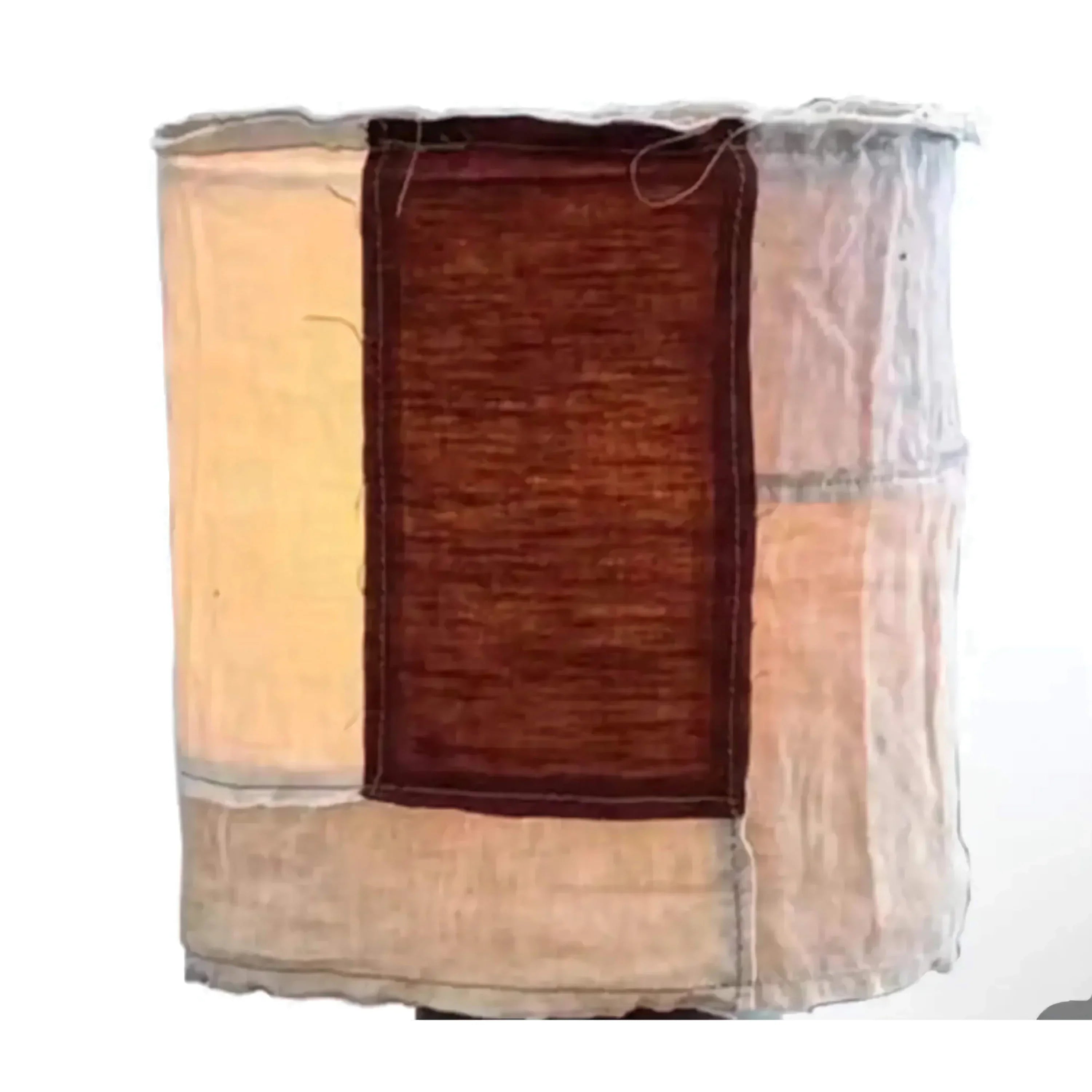 Wabi Sabi Ceramic Table Lamp | Hand Dyed Fabric Shade