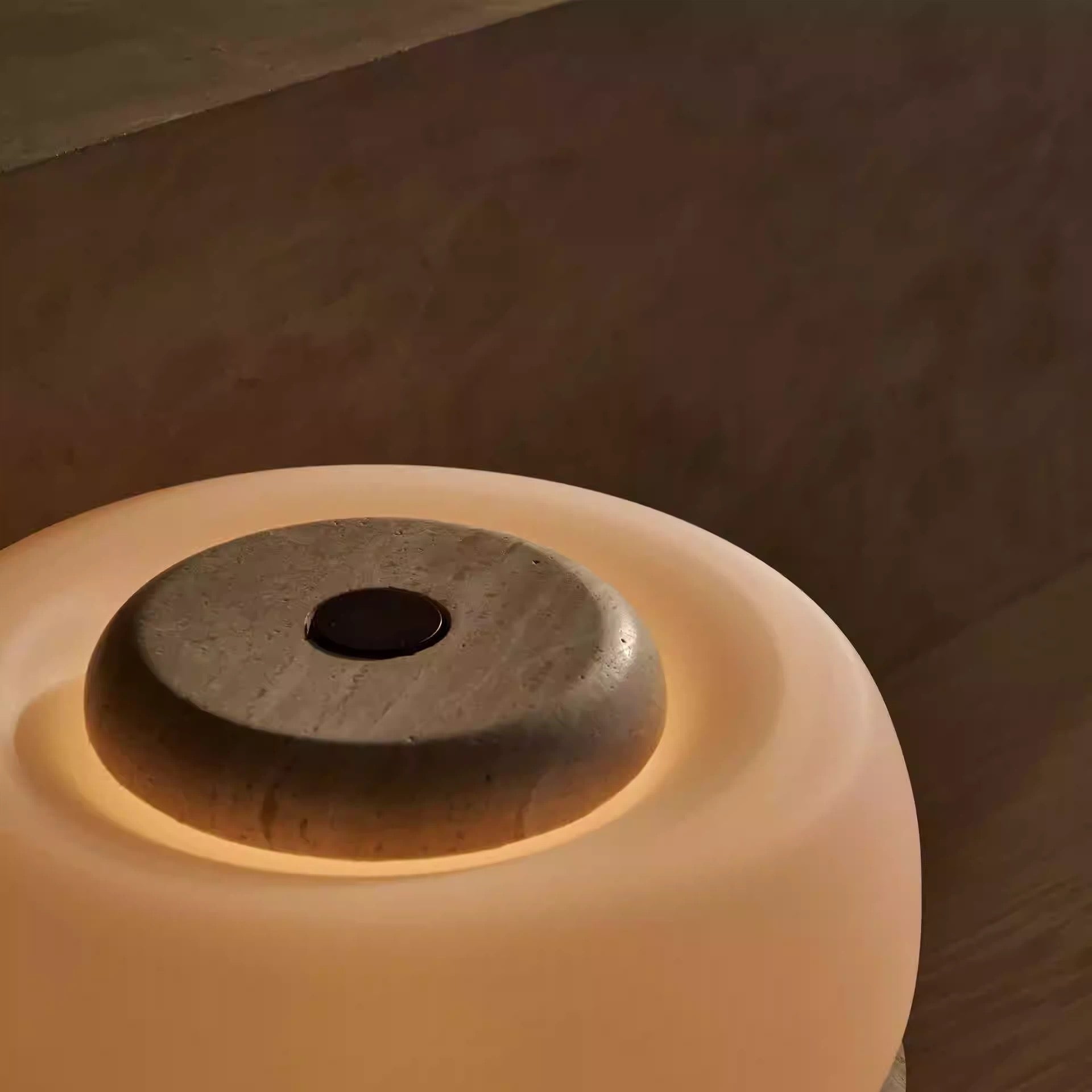 Wabi-sabi Travertine Lamp Marble Table | Japandi Lamps for Console Bedside Living Room Casalolalights Luxury Lamps