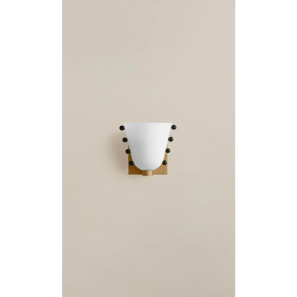 Sculptural Glass Wall Sconce with Brass Mount | Bespoke Lighting - Sconces
