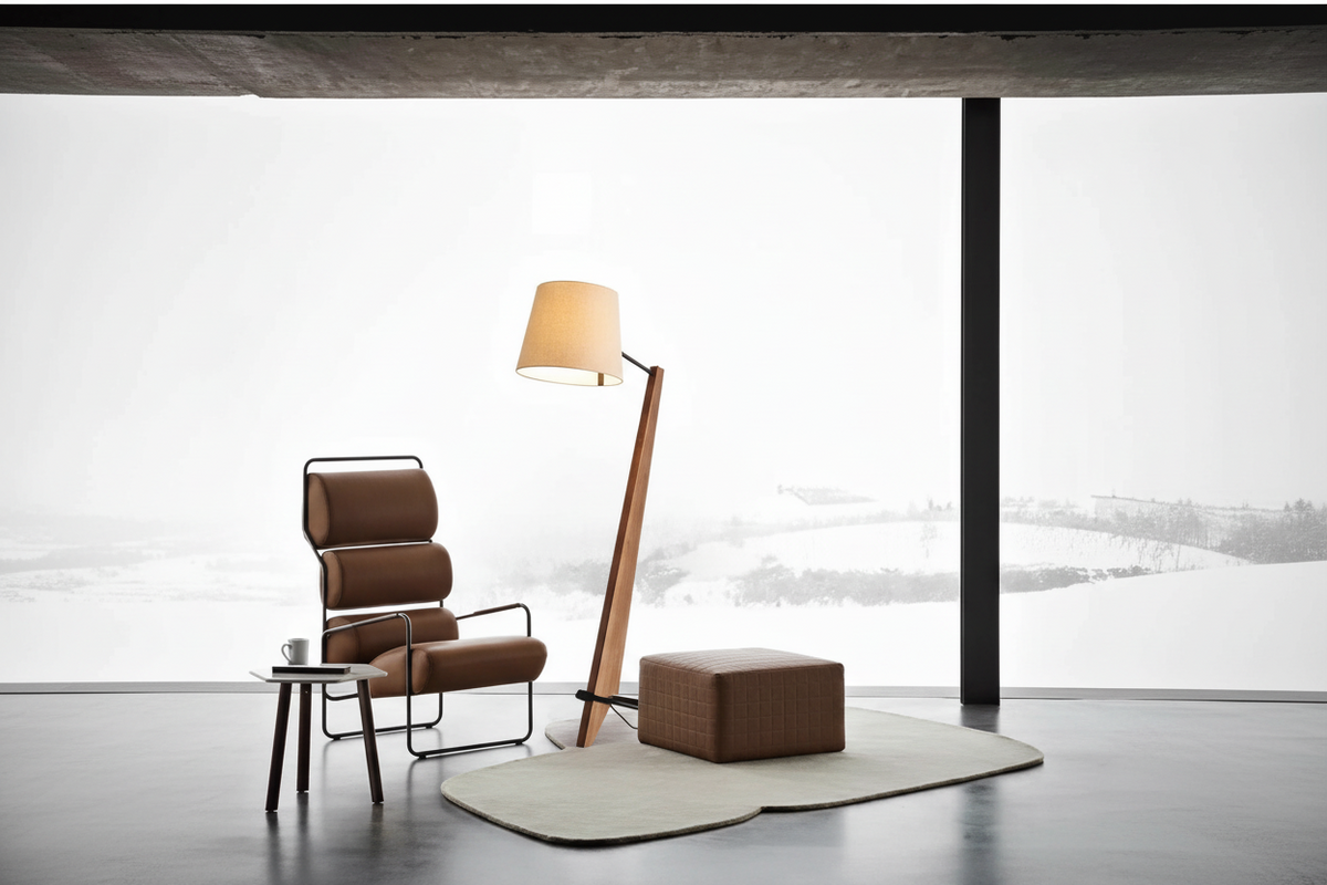 Walnut Angled Arm Floor Lamp | 90cm Reach Over Sofa 180cm Tall E26/e27 Dimmable Option Casalola Lights Luxury Lamps