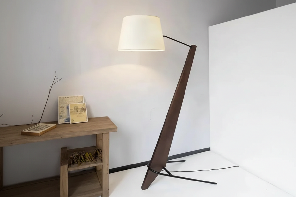 Walnut Angled Arm Floor Lamp | 90cm Reach Over Sofa 180cm Tall E26/e27 Dimmable Option Casalola Lights Luxury Lamps
