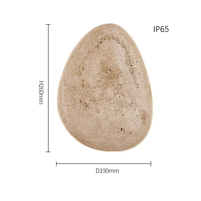 Waterproof Travertine Wall Light Ip65 | Yellow Stone Outdoor Sconce Wabi-sabi Bathroom & Patio Casalola Lights Luxury