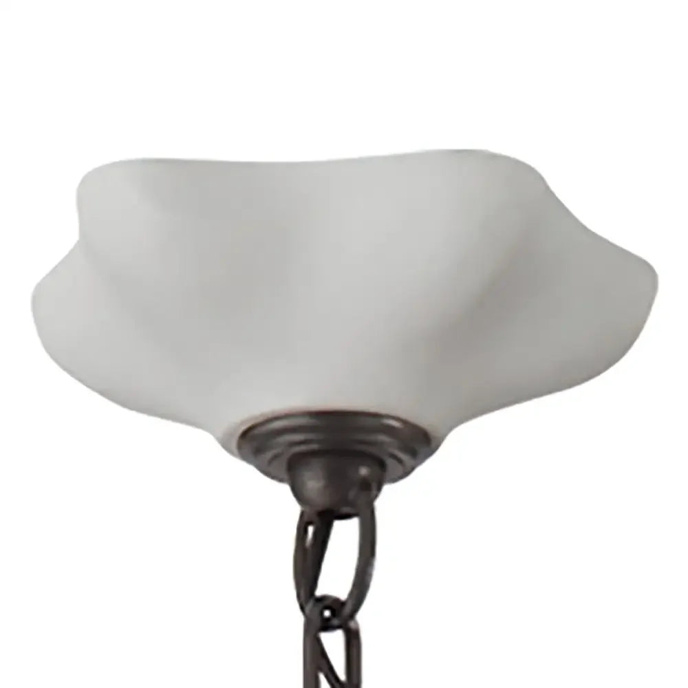 White Plaster Pendant with Black Chain | Curated Modern Ceiling Light - Chandeliers