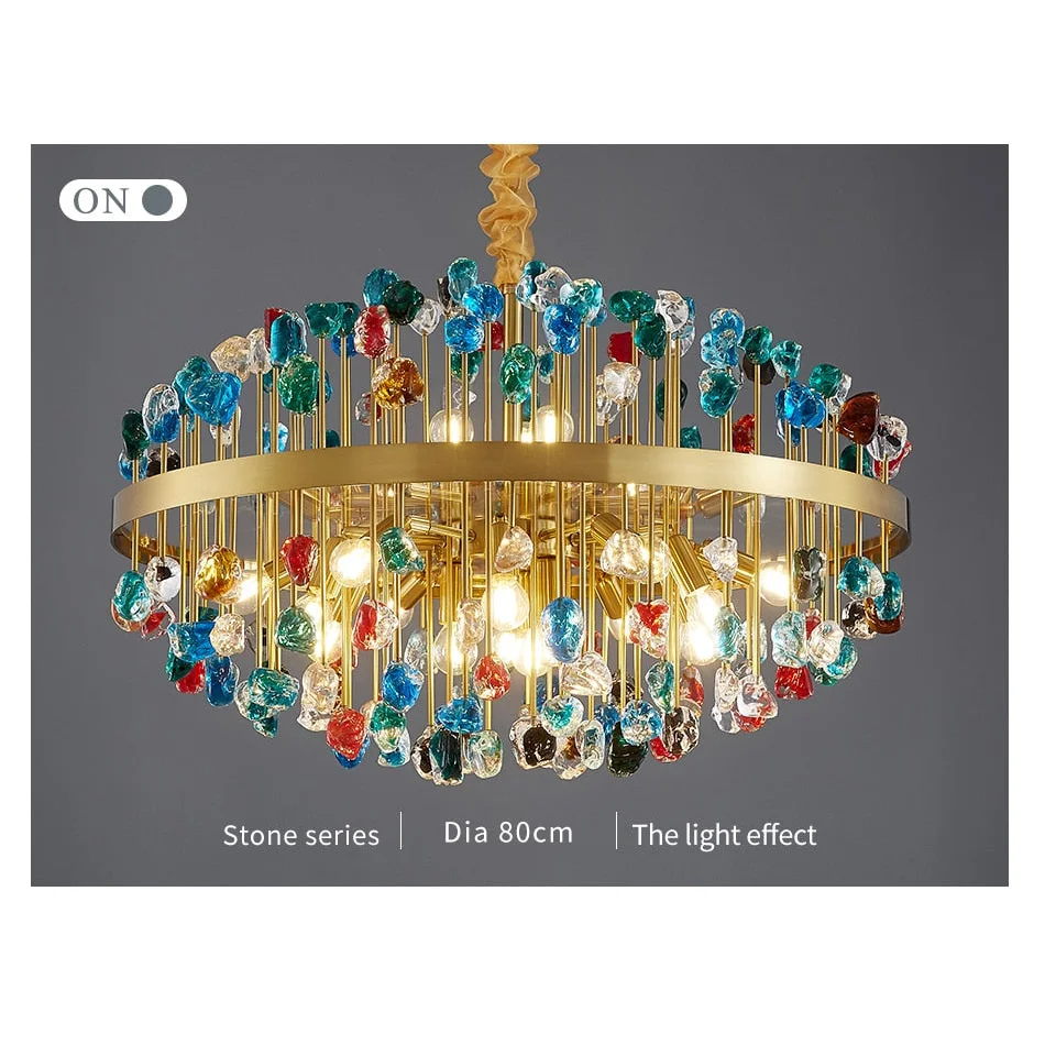 Luxury Chandelier | Colorful Crystal for Living Room Dining Hotel