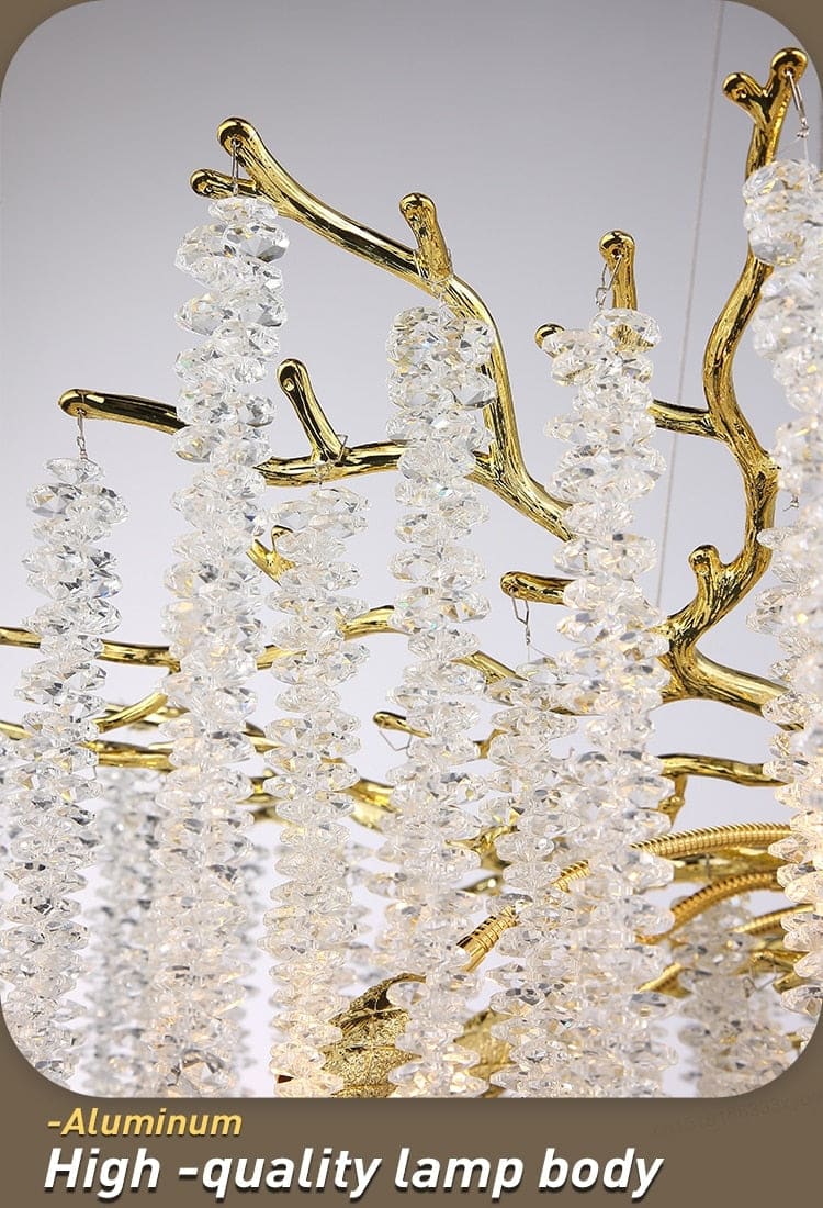 Real Crystal Chandelier | Wisteria Luxury Lighting for Stairs Living Room Restaurants - Chandeliers
