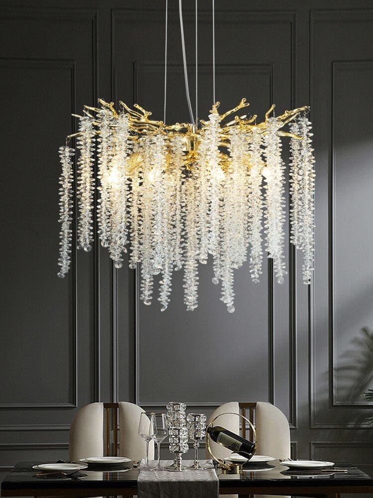Real Crystal Chandelier | Wisteria Luxury Lighting for Stairs Living Room Restaurants - Chandeliers