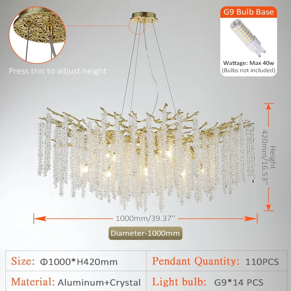 Real Crystal Chandelier | Wisteria Luxury Lighting for Stairs Living Room Restaurants Casalolalights Luxury Lamps