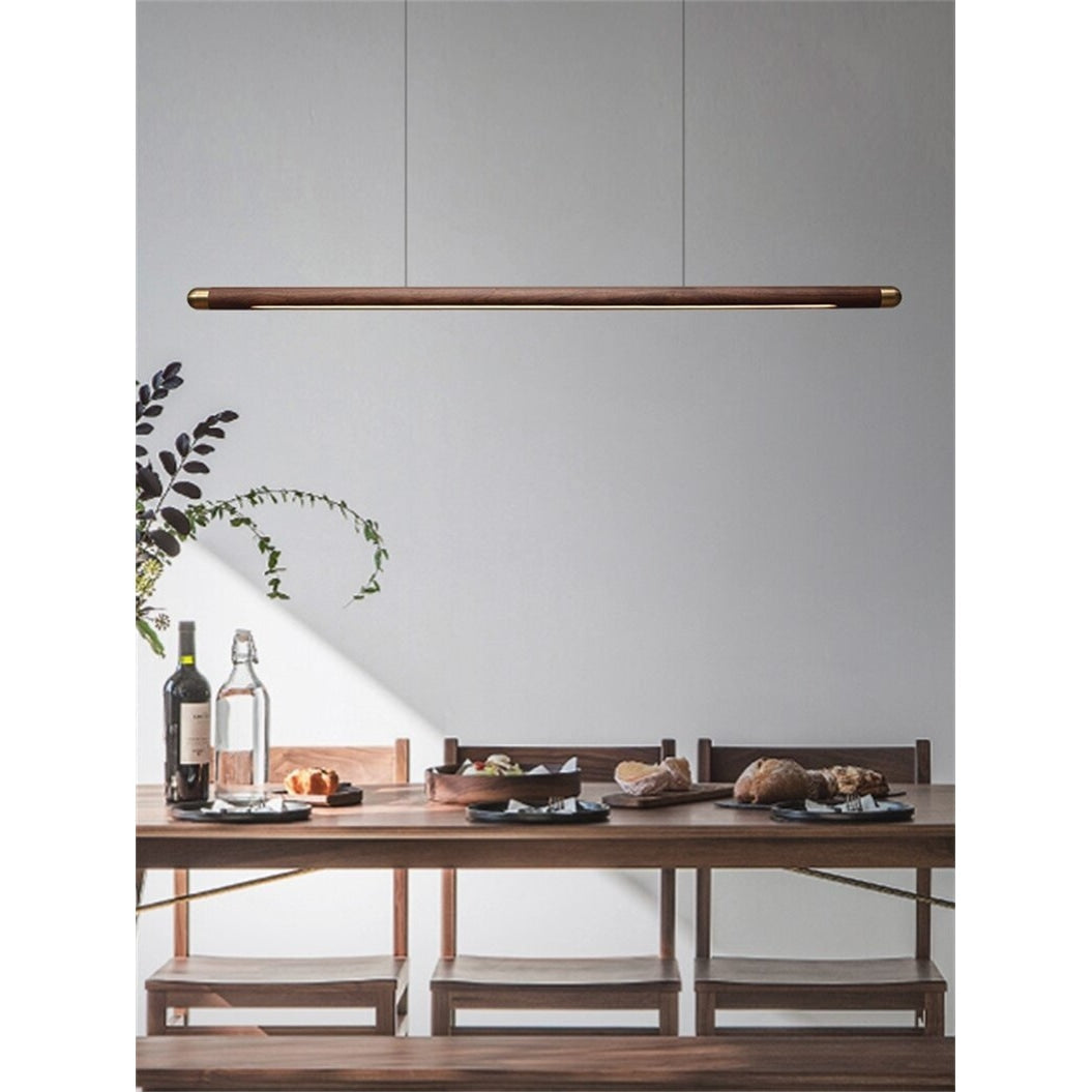 Wood Kitchen Linear Pendant Lighting Contemporary Decor - Lamps