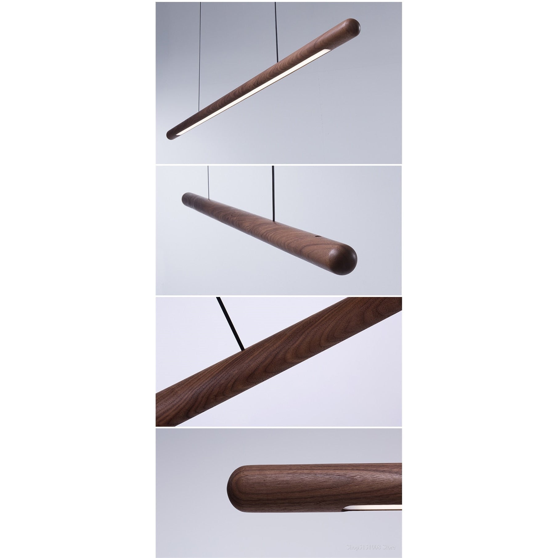 Wood Kitchen Linear Pendant Lighting Contemporary Decor - Lamps