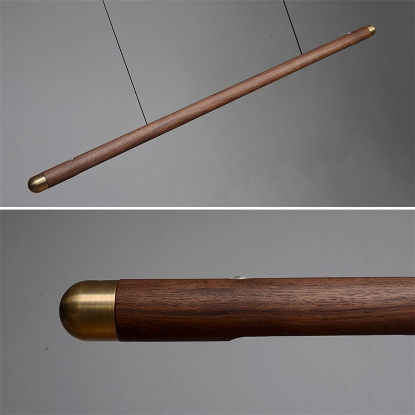 Wood Kitchen Linear Pendant Lighting Contemporary Decor - Lamps