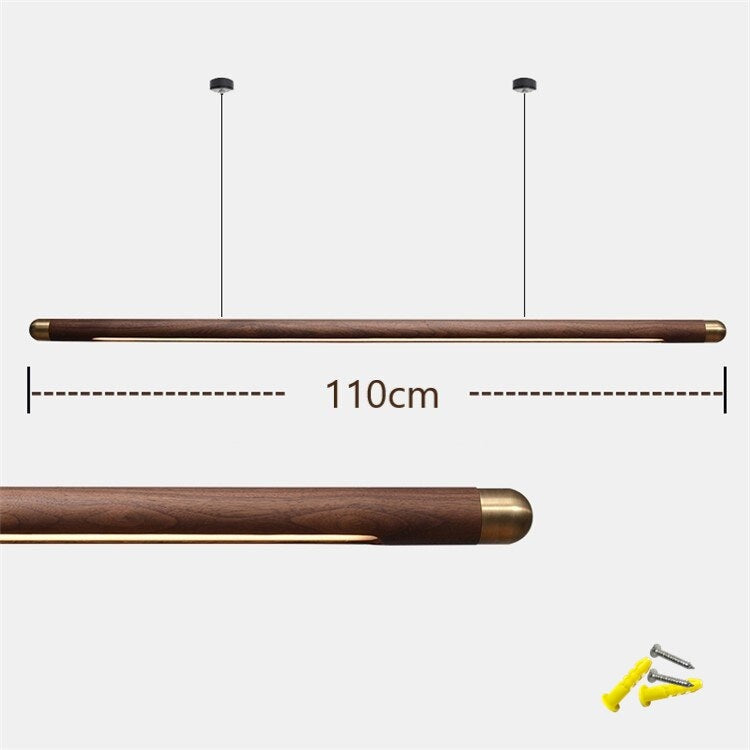 Wood Kitchen Linear Pendant Lighting Contemporary Decor - Lamps