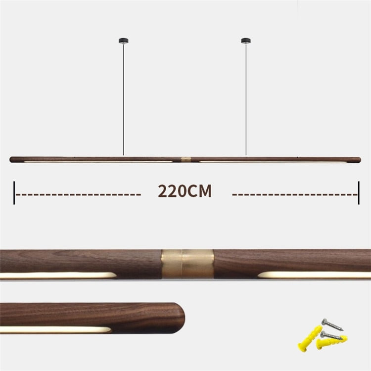 Wood Kitchen Linear Pendant Lighting Contemporary Decor - Lamps
