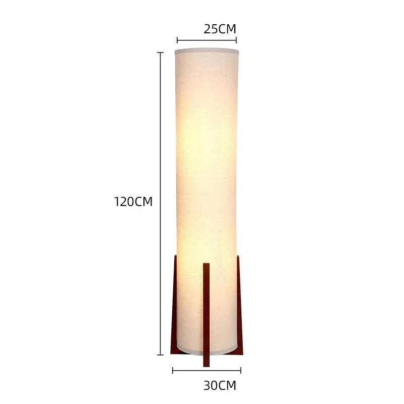 Wood Table Lamp or Floor with Linen Shade for Bedroom and Living Room | Japandi Dimmable Option Casalola Lights Luxury
