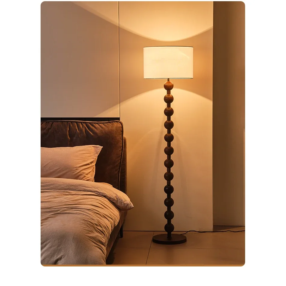 Smart Floor Lamp Wood Tone & Fabric Shade | 178cm Tall Remote App Control 2700k to 3500k Casalola Lights Luxury Lamps