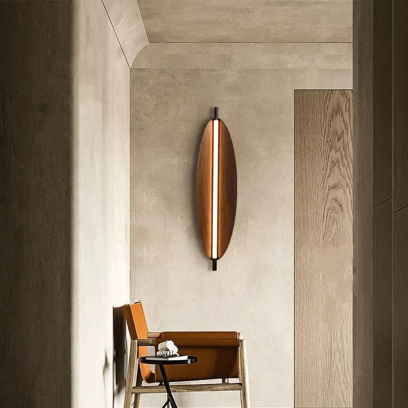 Wood Wall Light | Walnut & Metal Led Sconce Dimmable Warm Minimalist Japandi Bedside Hallway Casalolalights Luxury