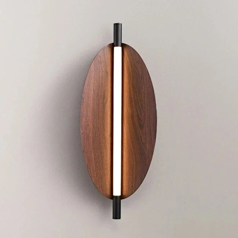 Wood Wall Light | Walnut & Metal Led Sconce Dimmable Warm Minimalist Japandi Bedside Hallway Casalolalights Luxury