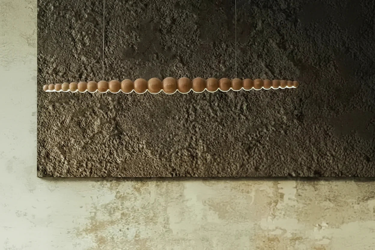 Wooden Beads Bar Pendant Lighting | Modern Led Kitchen Island Dining Room | Casalola Casalolalights Luxury Lamps