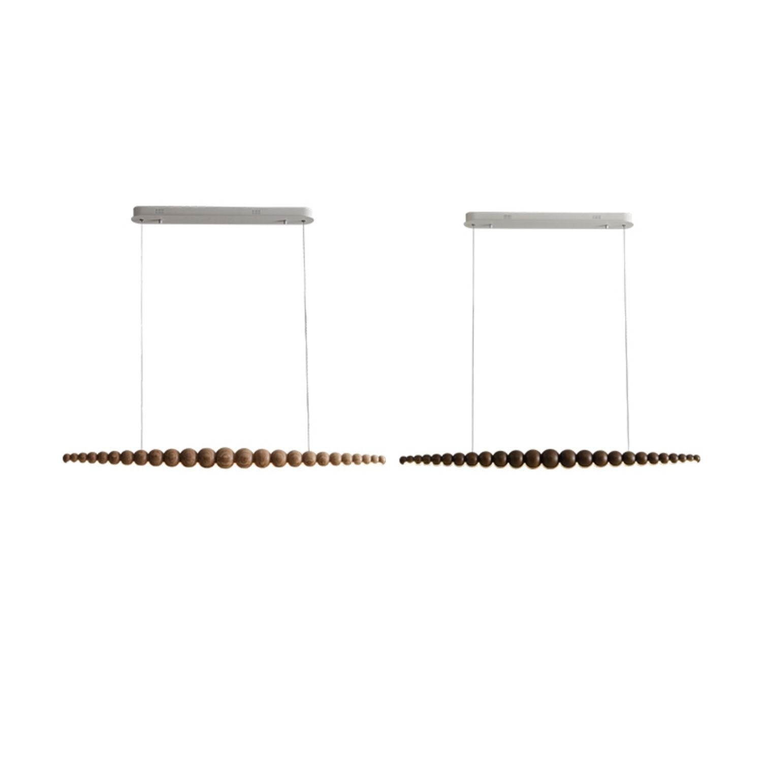 Wooden Beads Bar Pendant Lighting | Modern Led Kitchen Island Dining Room | Casalola - Lamps