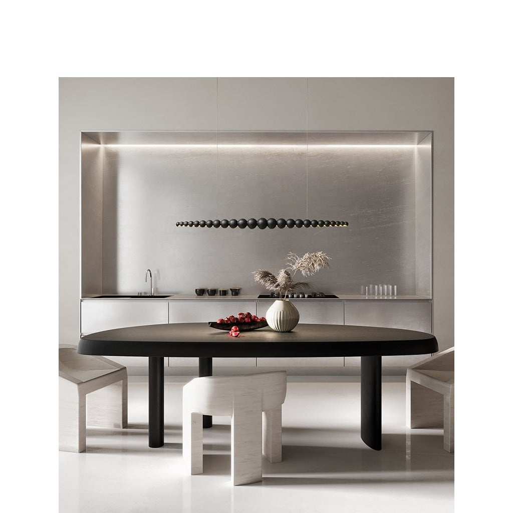 Wooden Beads Bar Pendant Lighting | Modern Led Kitchen Island Dining Room | Casalola - Lamps