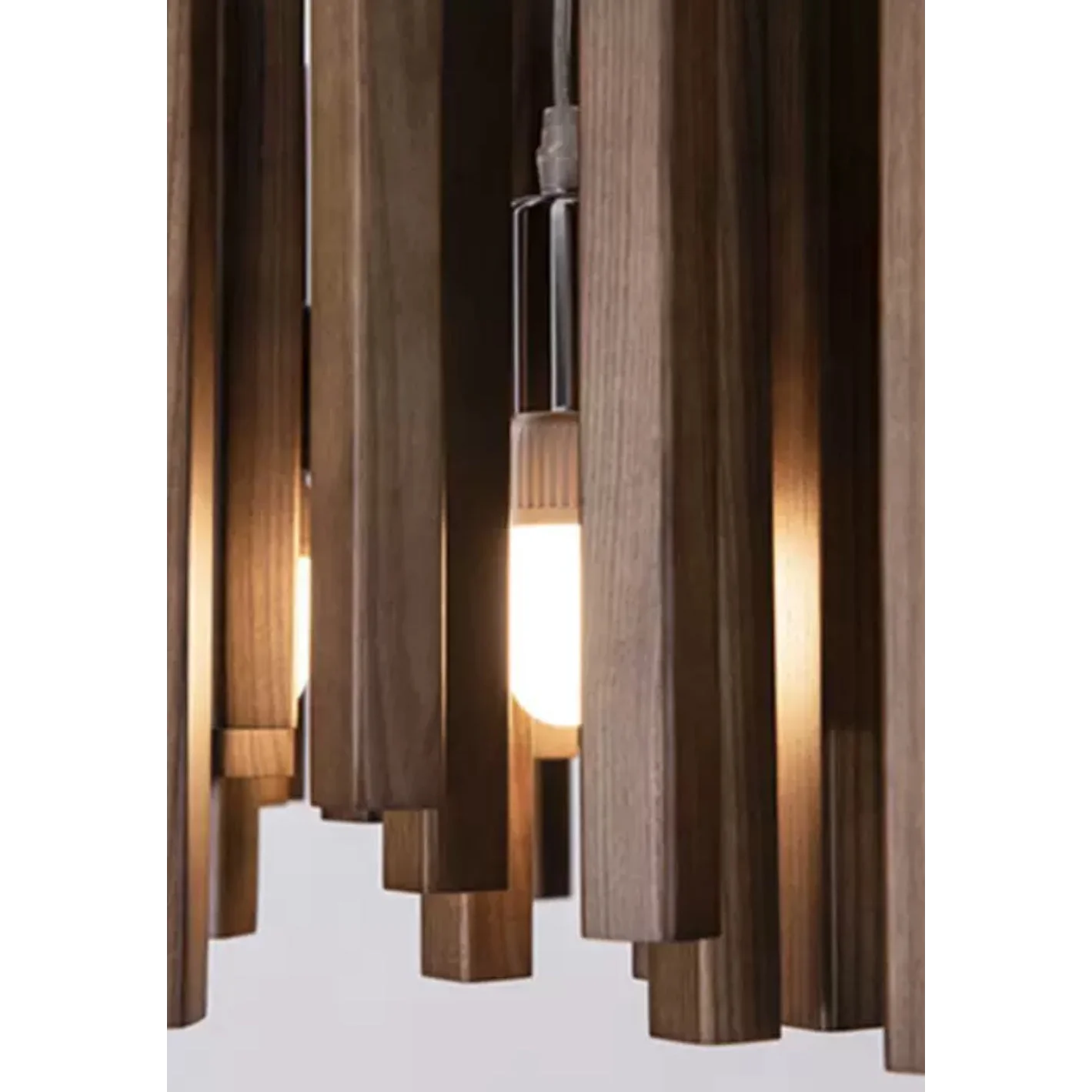 Wood Beam Pendant Light – Rustic Linear Chandelier for Dining Room Kitchen or Living
