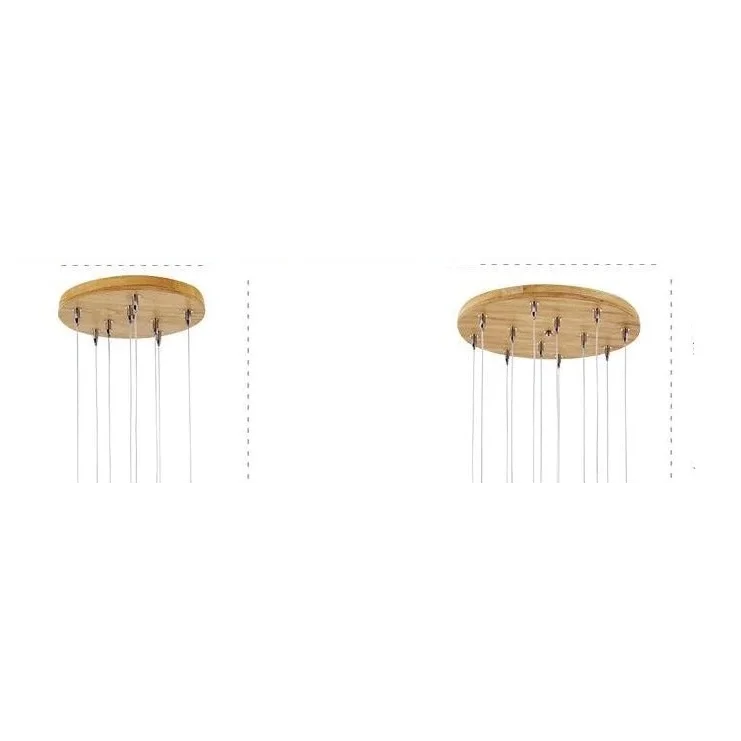 Wood Log Pendant Light with 10 Cm Ball – Adjustable Cable Cluster for Kitchen Island Dining Room & Stairwell