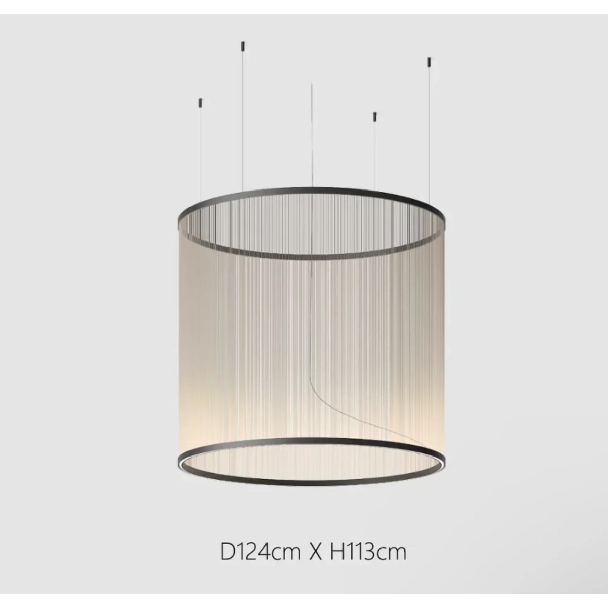 Woven Thread Pendant Light for Dining Room or Stairwell | Red Green Cream 14.6 to 48.8 Inch Led Casalola Lights Luxury