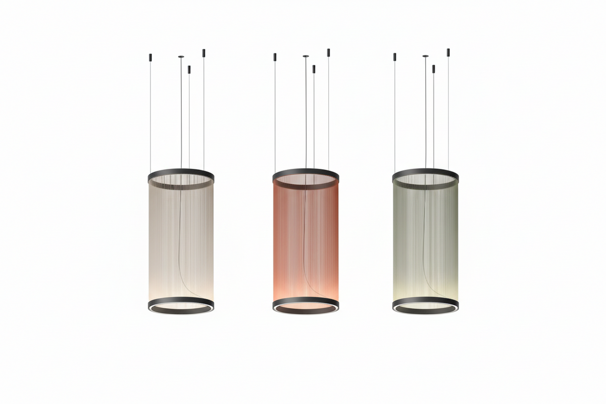 Woven Thread Pendant Light for Dining Room or Stairwell | Red Green Cream 14.6 to 48.8 Inch Led Casalola Lights Luxury
