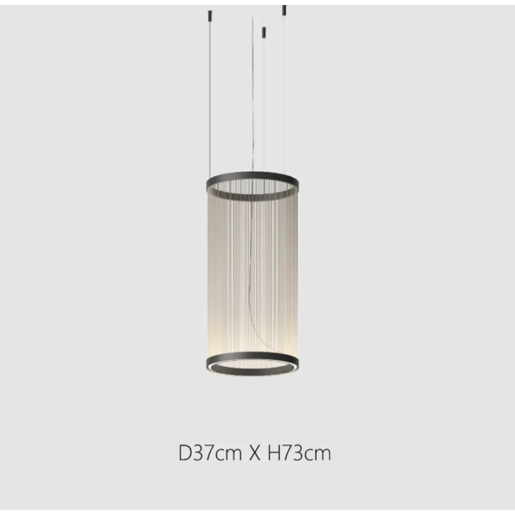 Woven Thread Pendant Light for Dining Room or Stairwell | Red Green Cream 14.6 to 48.8 Inch Led Casalola Lights Luxury