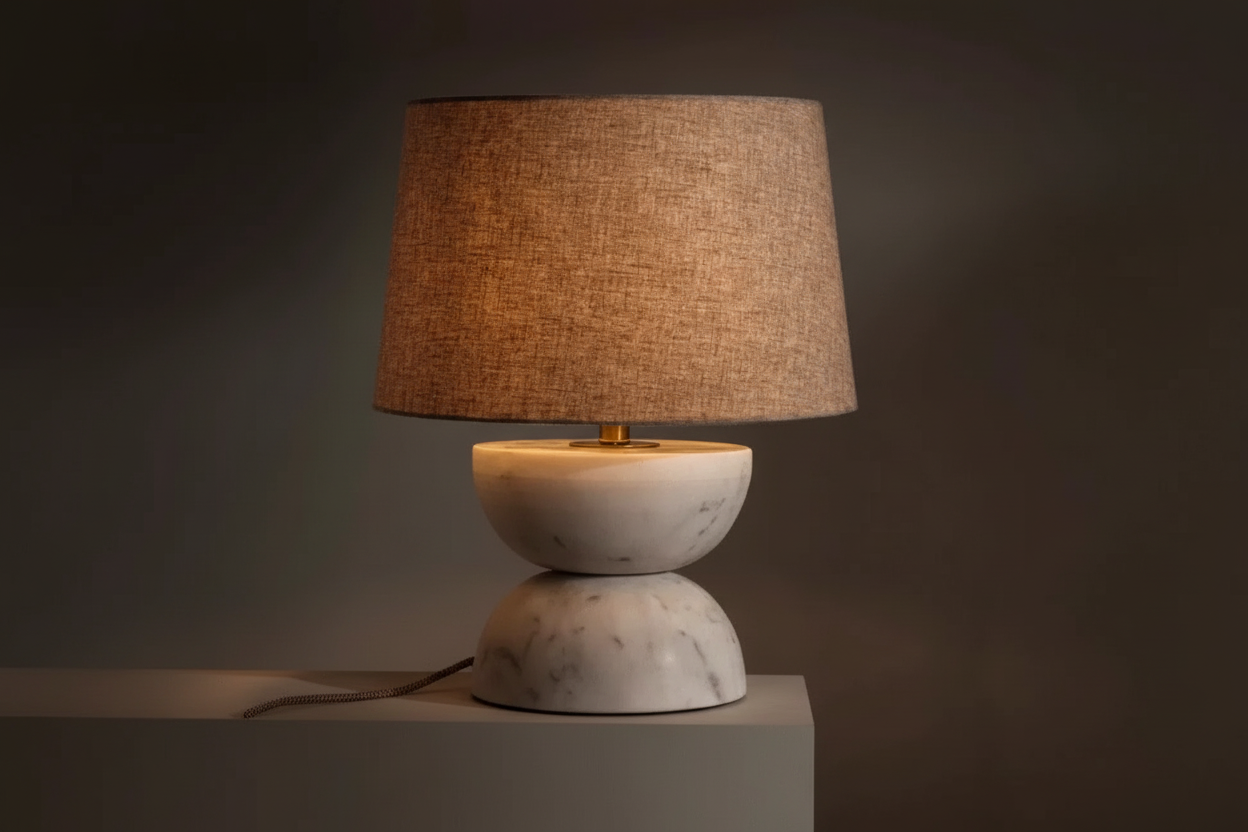 Japandi Marble Table Lamp | Stone Lamps for Bedroom Living Room in Minimalist Wabi-sabi Interiors Casalolalights Luxury