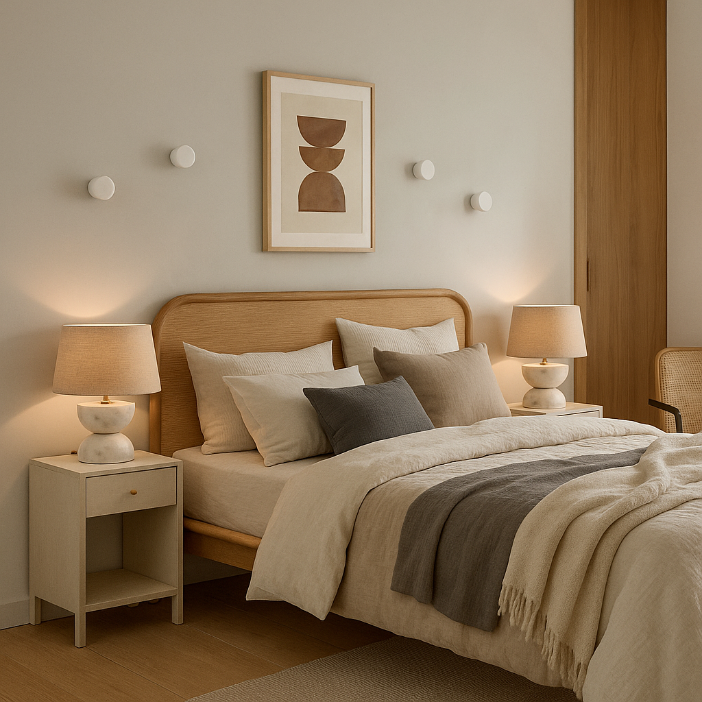 Marble Table Lamp for Bedside and Console | Stacked Hemispheres Linen Shade Japandi 50 Cm Casalola Lights Luxury Lamps
