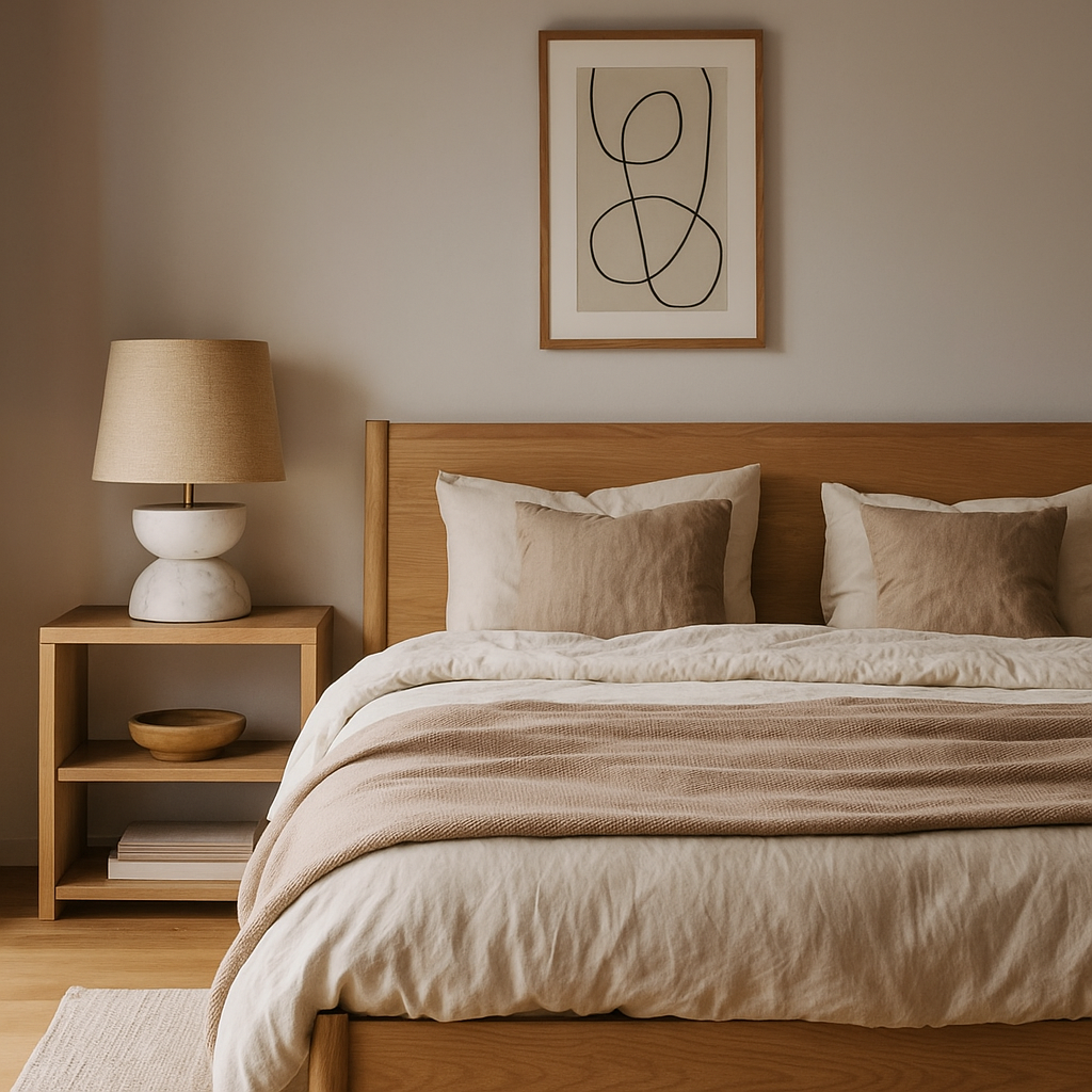 Marble Table Lamp for Bedside and Console | Stacked Hemispheres Linen Shade Japandi 50 Cm Casalola Lights Luxury Lamps