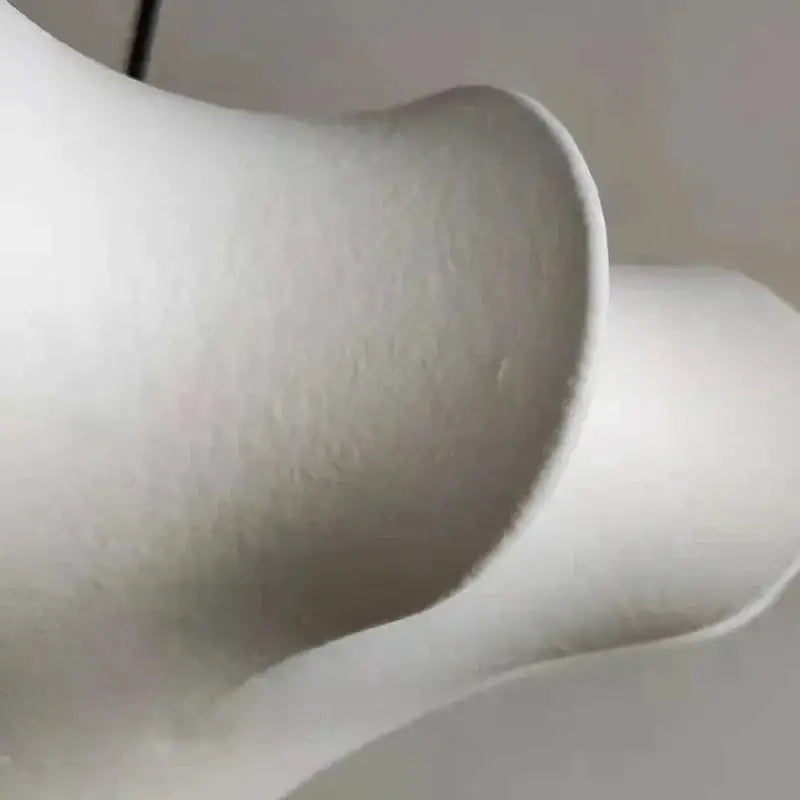 Minimalist Silk Pendant Lamp White Japandi Lamps for Living Room Bedroom - Lamps