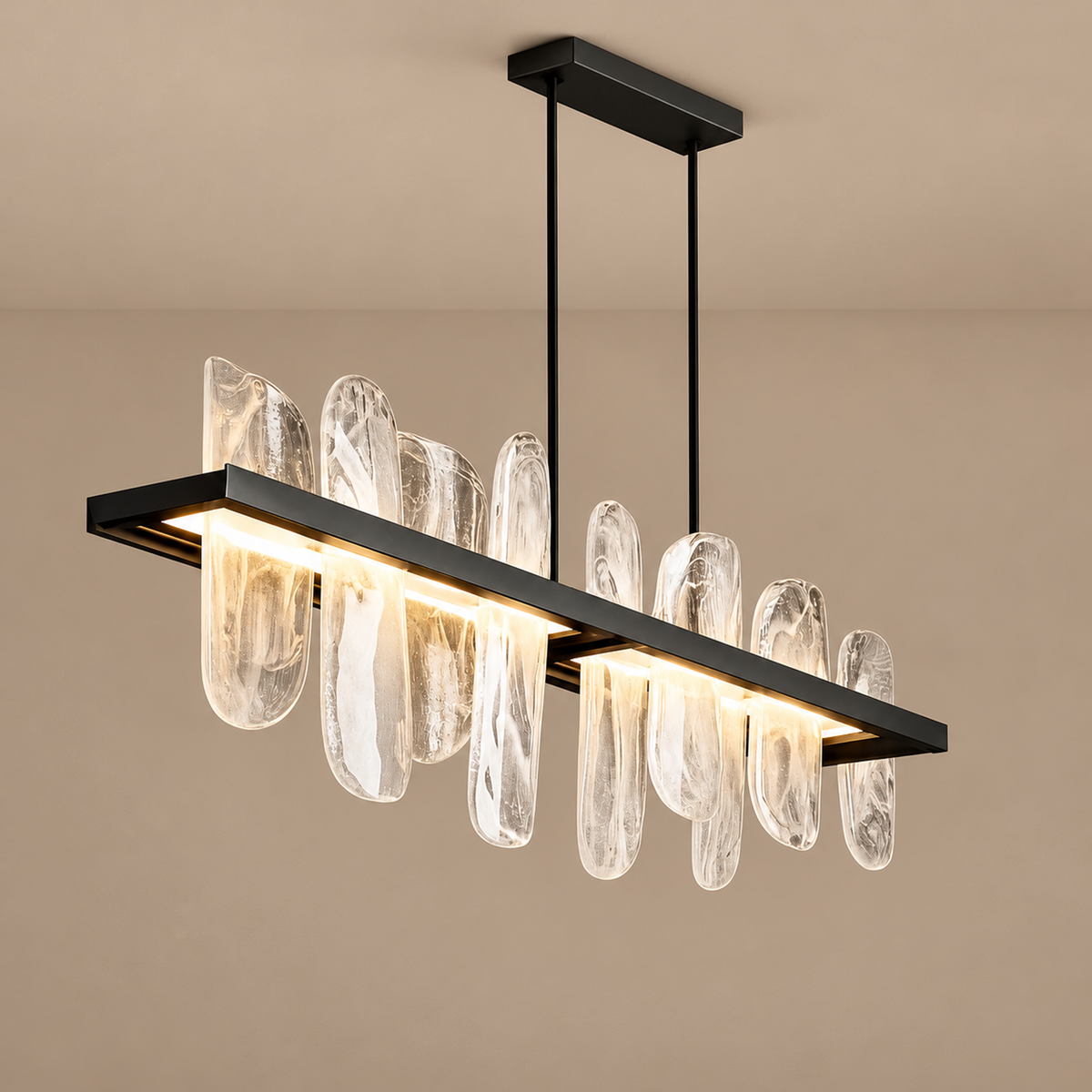 Linear Glass Chandelier