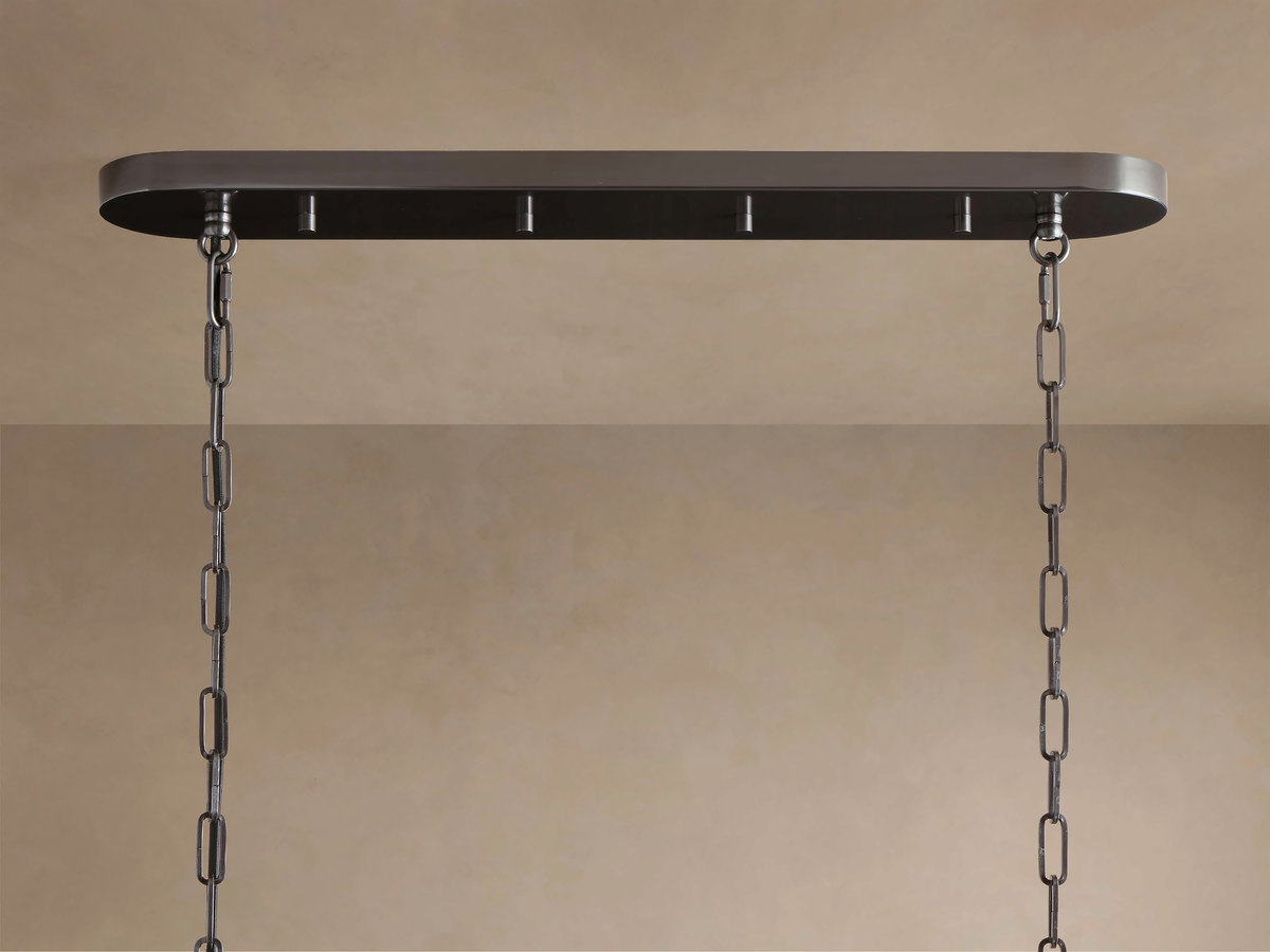 The Verdita Chandelier | Green Curved Glass | CLND020G