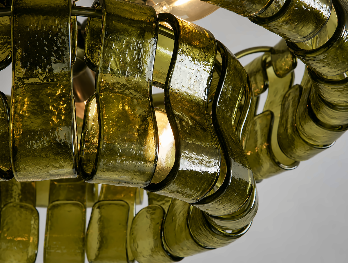 The Bronze Arcadia Semi-Flush | Textured Glass | CLND028