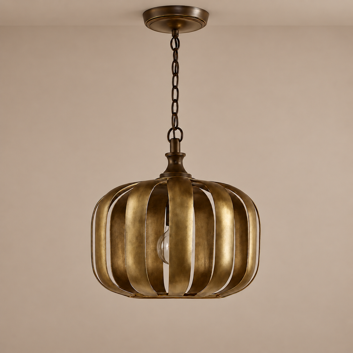 Cage Pendant Light | Antique Gold | CLCAGE042