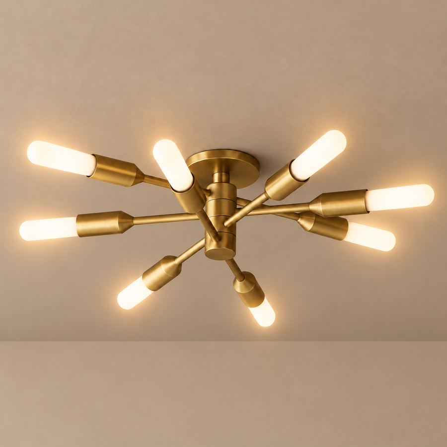 Arnaud Brass Sputnik Flush Mount