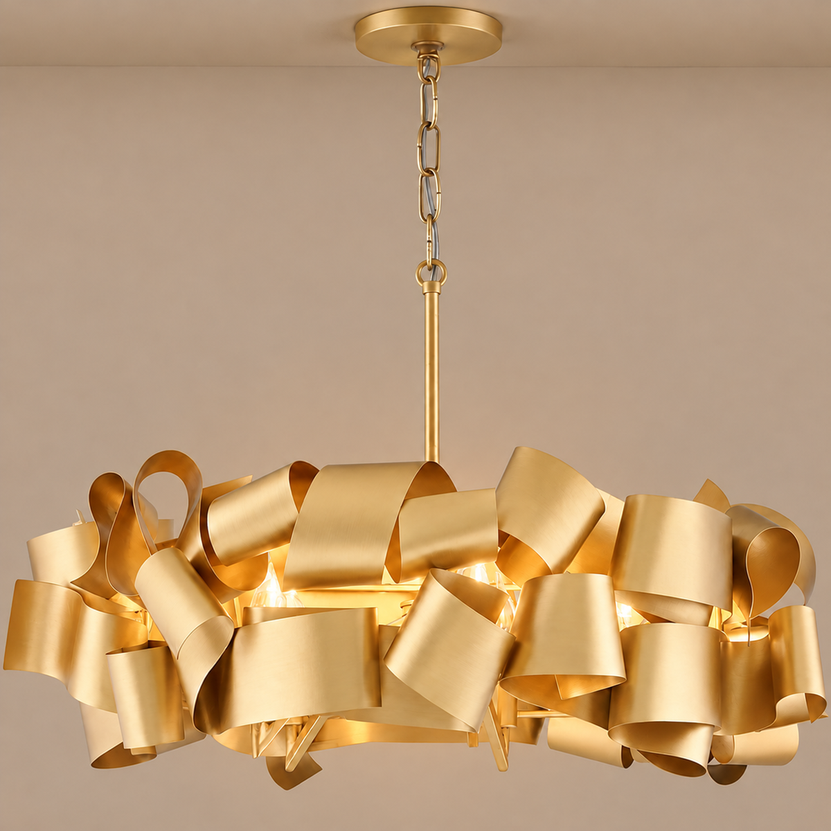 Metal Ribbon Ceiling Light | CL377852G