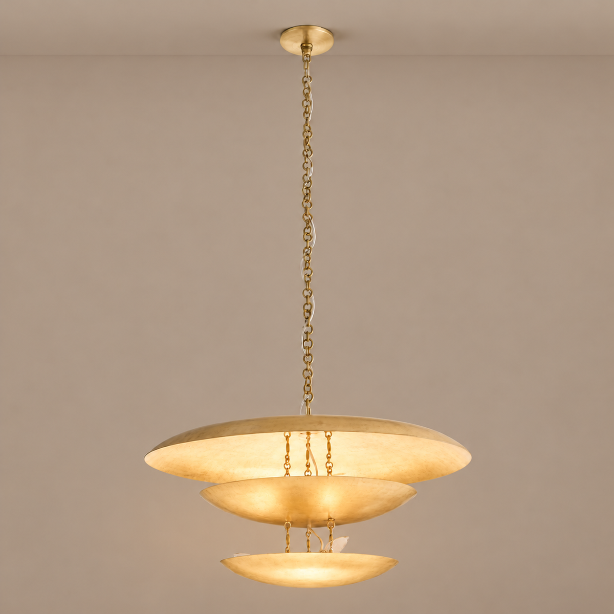 Sculptural Gold Tiered Pendant | CLIS0960