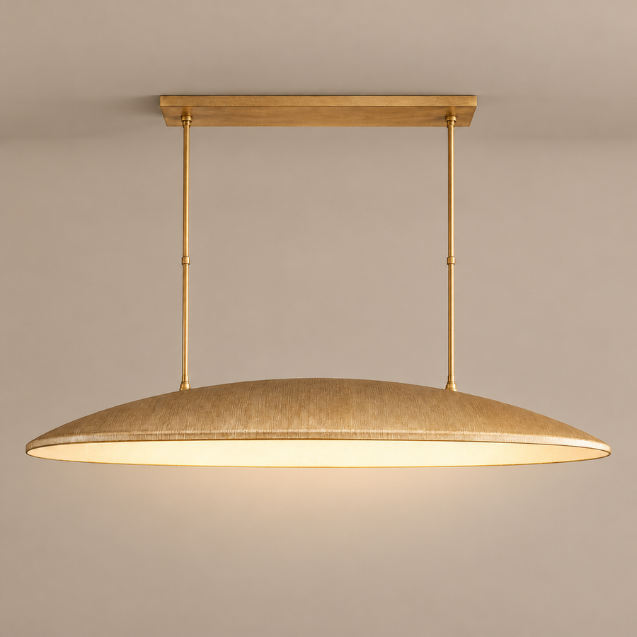 Linear Brass Pendant Light