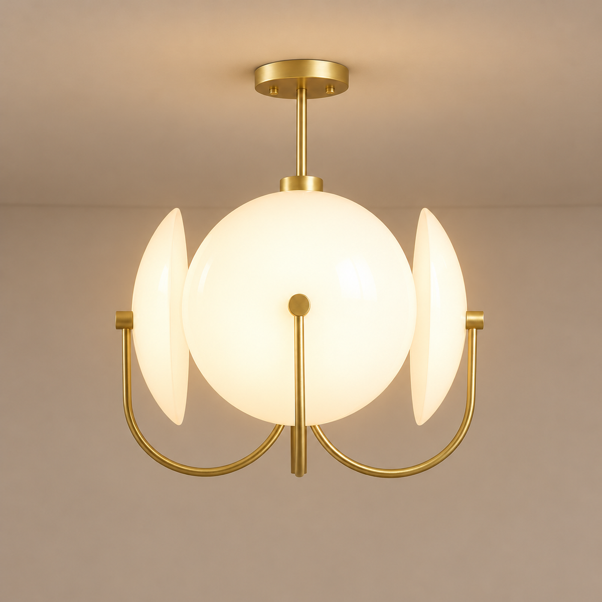 Opal Globe Orbit Semi Flush | CLDFTS27