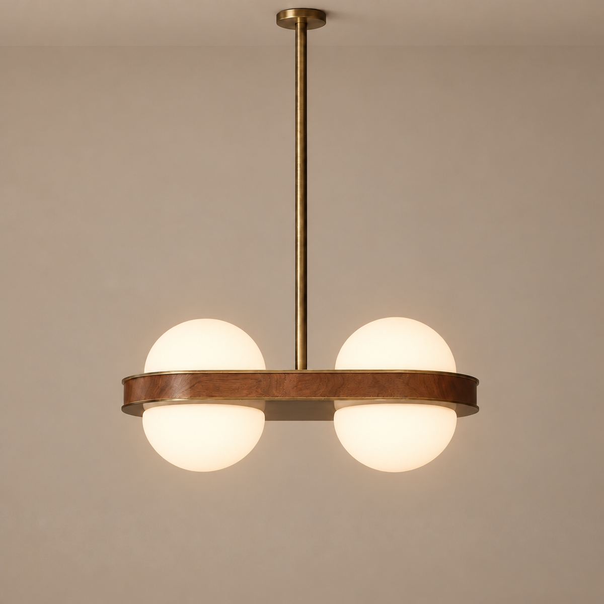 Wood & Brass Pendant | CLHTL026