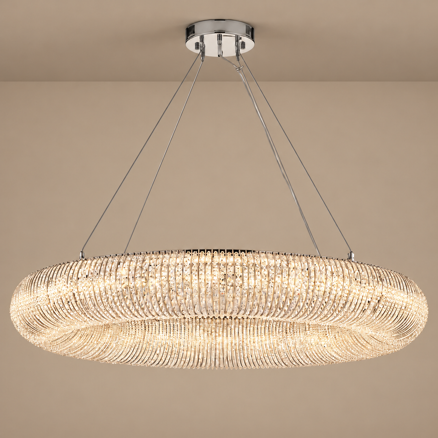 Silver Crystal Chandelier